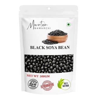 Mountain Bawarchi Black Beans | Pure & Natural Bhatt Dal | Soya Bean | 500 grams (Pack of 1)