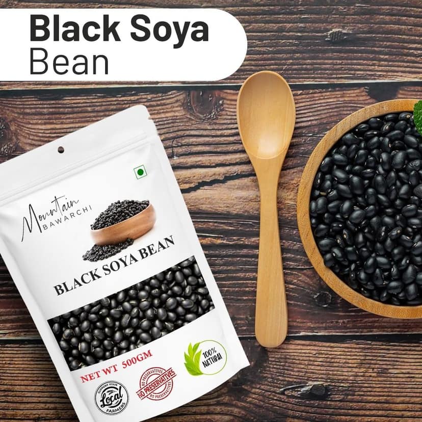 Mountain Bawarchi Black Beans | Pure & Natural Bhatt Dal | Soya Bean | 500 grams (Pack of 1) view 7