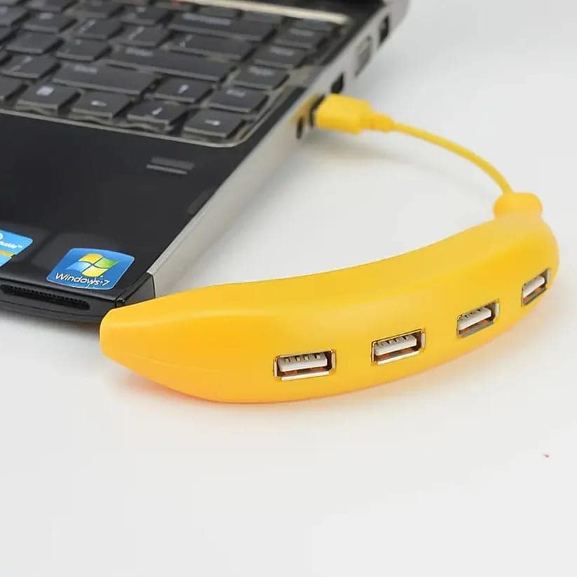 Banana Shape 4 Port USB Hub | 2.0 Hub USB Splitter view 2