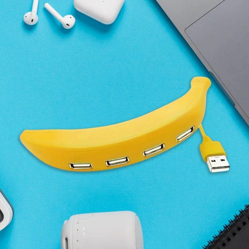 Banana Shape 4 Port USB Hub | 2.0 Hub USB Splitter view 3