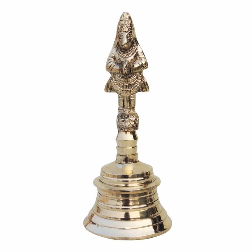 Brass Pooja Hand Bell, Hanuman Ghanti, Height : 8.3 Inch (FMAS677 I) view 2