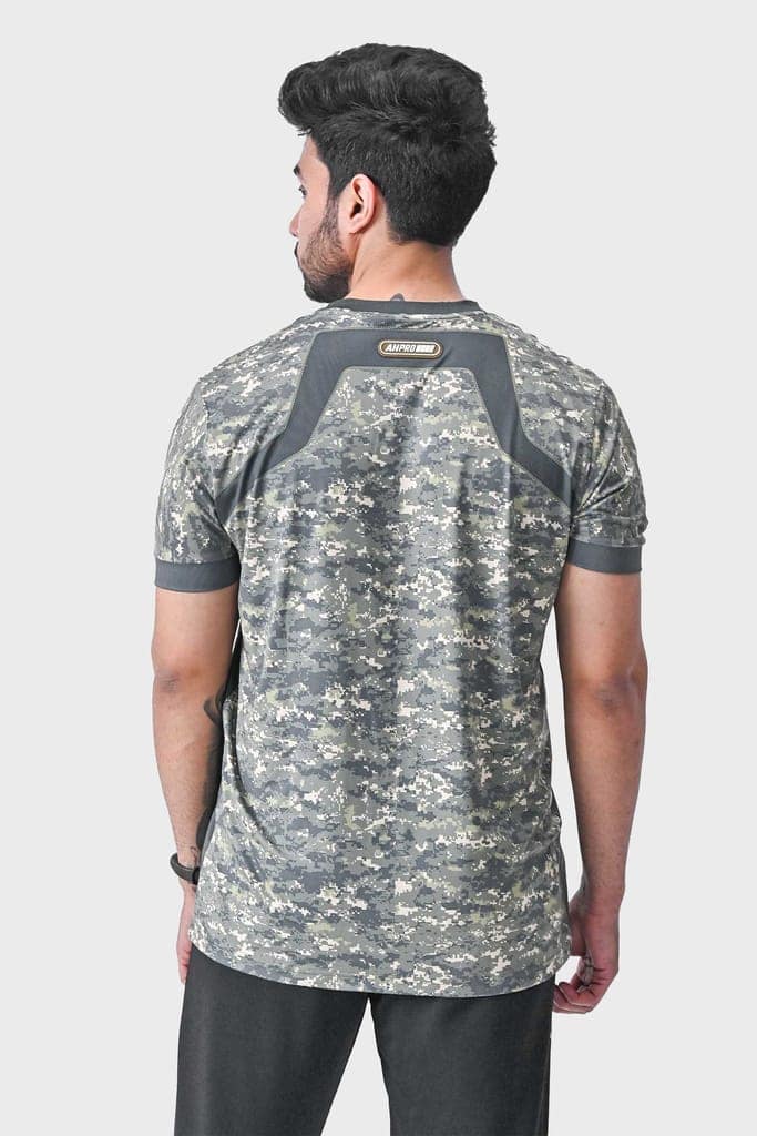 Military Green Camo Crew Neck view 4
