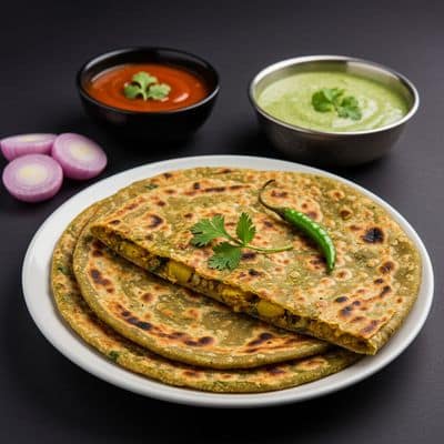 Aloo Pyaz Paratha 1Pc & Palak Paratha 1Pc