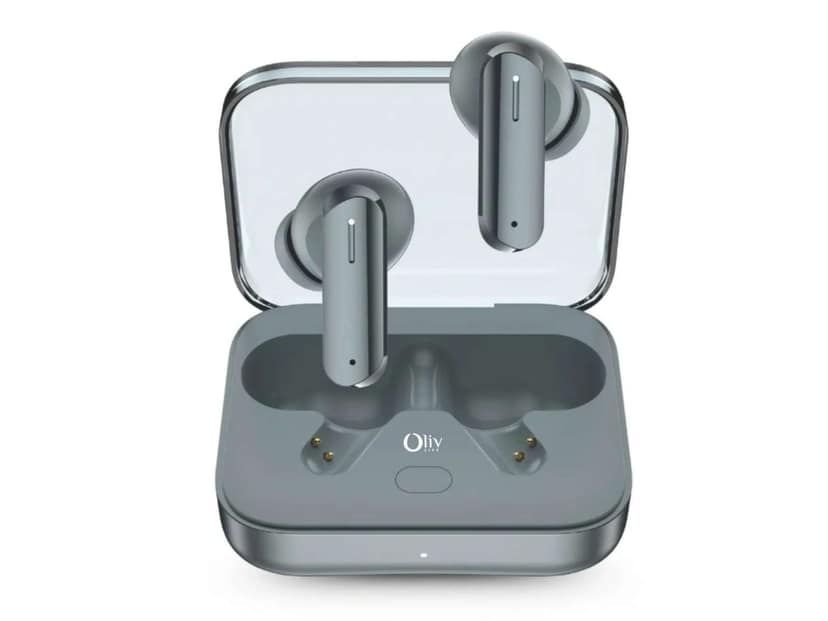 OlivLife RIVO True Wireless Earbuds, Bluetooth 6.0 in-Ear Headphones with ENC Mic, 14H Playtime, Deep Bass, Premium Sound, Type-C Fast Charging Case, - Gray