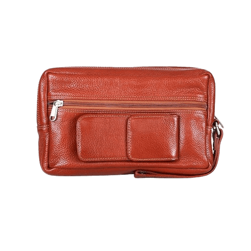 LEATHERMAN GENUINE LEATHER SINGLE ZIP TAN POUCH-1210 Tan view 2
