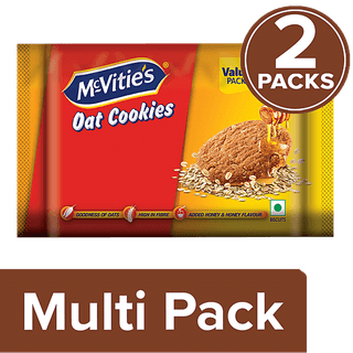 McVitie's Oat Cookies - Honey Flavour, 2 x 480 g (2 X PACK OF 4) multipack