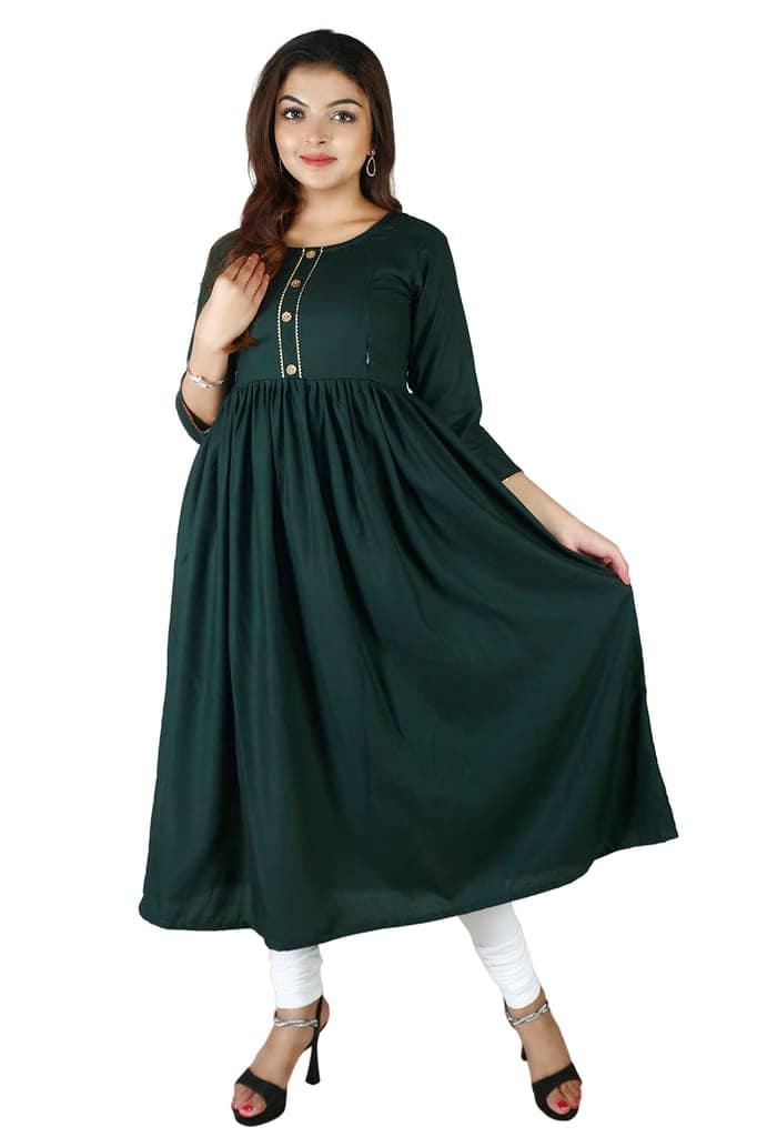 MAHIRA 'S COMFORT Maternity Gown: Stylish Rayon Feeding Kurti for Pregnancy and Breastfeeding view 2
