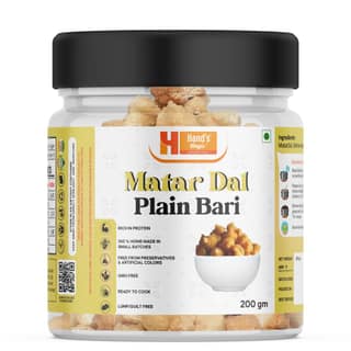 Hand’s Magic Matar Dal Plain Bari | High Protein | Ready to Cook | 100% Homemade | No Preservatives | Natural & Healthy | 200g