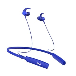 boA Blue Bluetooth Neckband Earphones with Deep Bass, Fast Charging Support, Magnetic Earbuds, HD Calling Mic, Comfort Fit All Day for Gym Workout Running Travel, Compatible with Android and iOS Devices
