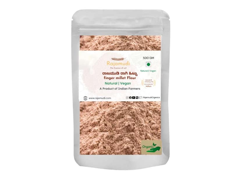 Rajamudi Organics Finger Millet Flour - 500 Gram