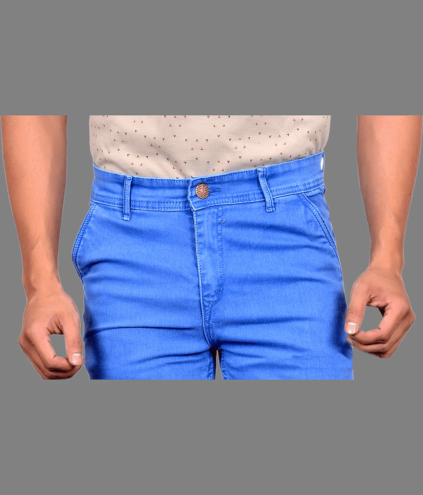 AGRAYYANA Regular Fit Basic Men's Jeans - Sea Blue ( Pack of 1 ) view 2