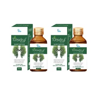 Arlak Tulsidryl Herbal Cough Remedy Syrup | Quick & Lasting Relief - Pack of 2, 100ml