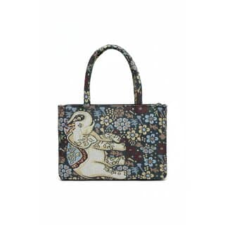 Ethnic Swan Motif Handcrafted Mini Tote Bag