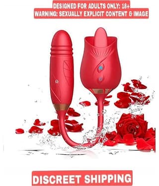 TONGUE VIBRATOR WITH 7 MODES & 9 POWERFUL VIBRATION ROSE SEX TOY NIPPLES CLITORALS STIMULATOR FOR WOMEN By Kamveda