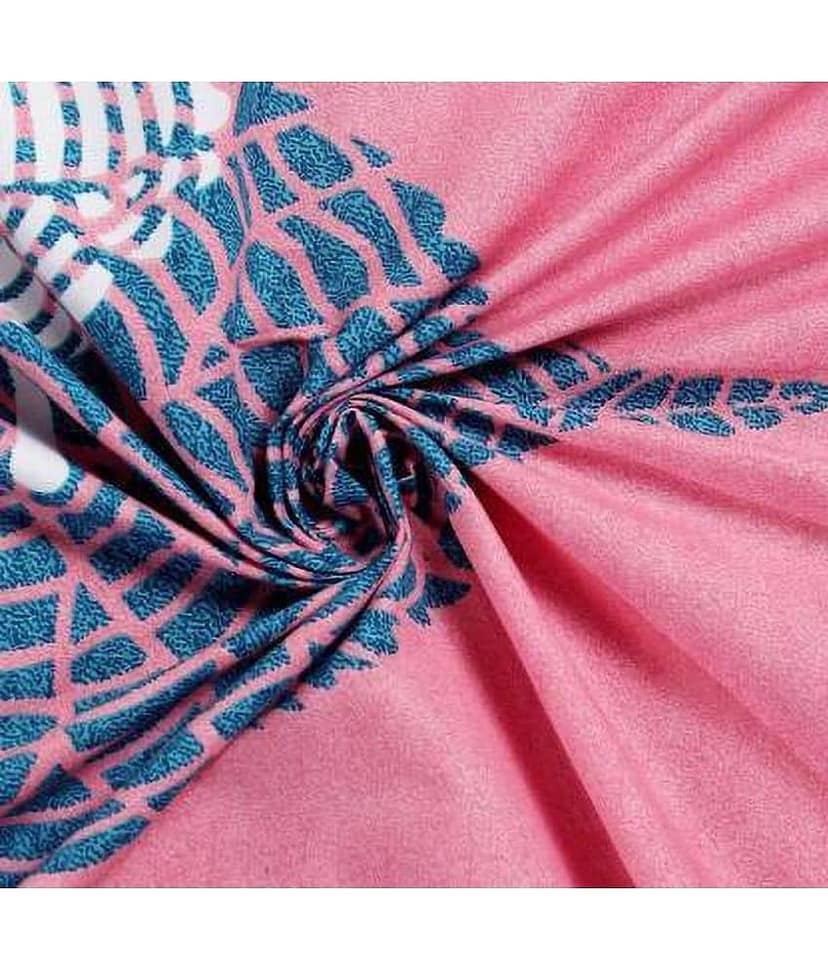 Neekshaa Glace Cotton 1 Double Bedsheet with 2 Pillow Covers ( Pink ) view 2
