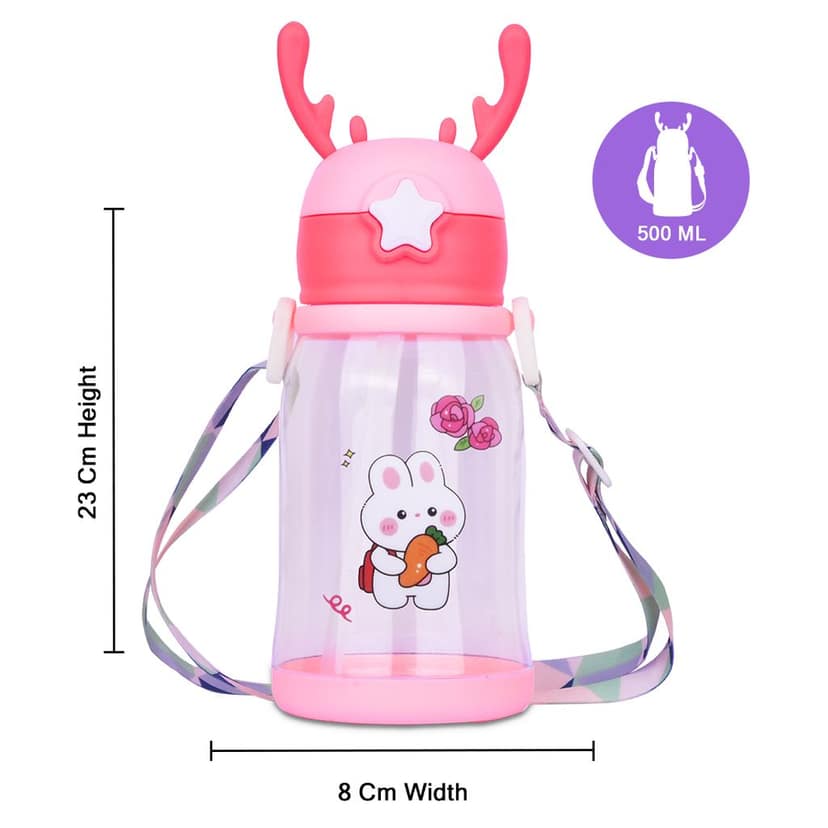 Kids School Water Bottle | Water Bottle With Straw | Best Water Bottle With Straw | Drink Bottle With Straw | Bottle With Straw | Cartoon Water Bottles | Children Water Bottle for School | Kids Water Bottle | Cute Water Bottle | School Kids Water Bottle view 3
