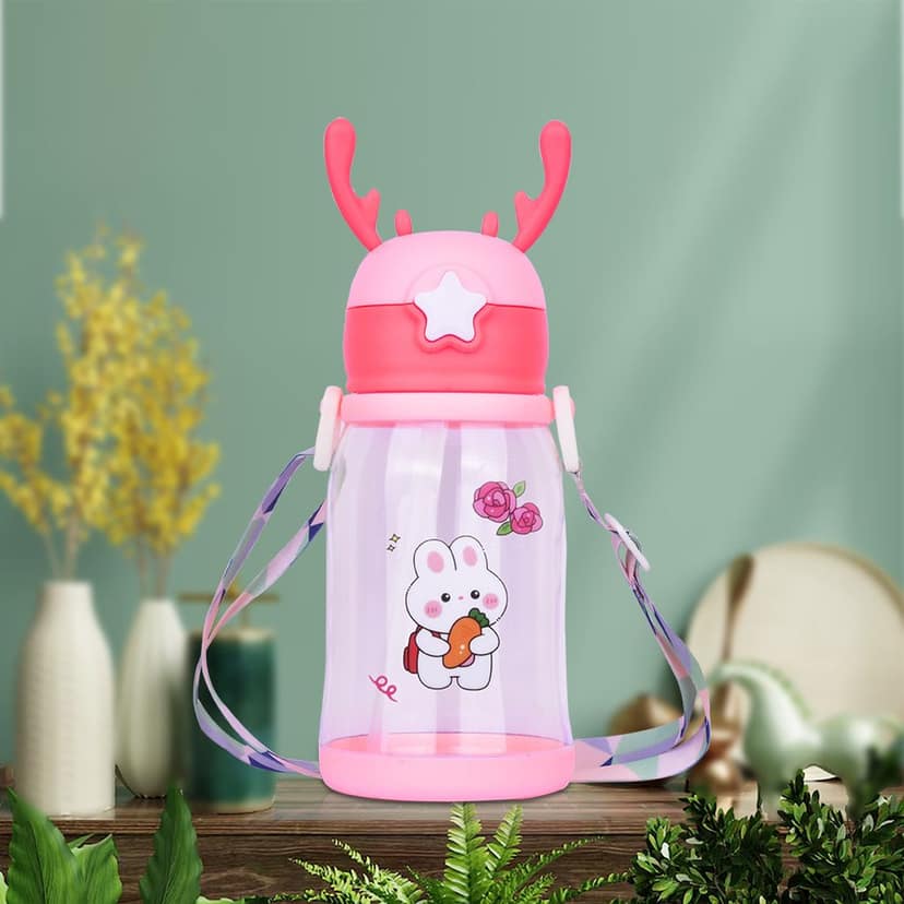 Kids School Water Bottle | Water Bottle With Straw | Best Water Bottle With Straw | Drink Bottle With Straw | Bottle With Straw | Cartoon Water Bottles | Children Water Bottle for School | Kids Water Bottle | Cute Water Bottle | School Kids Water Bottle view 4