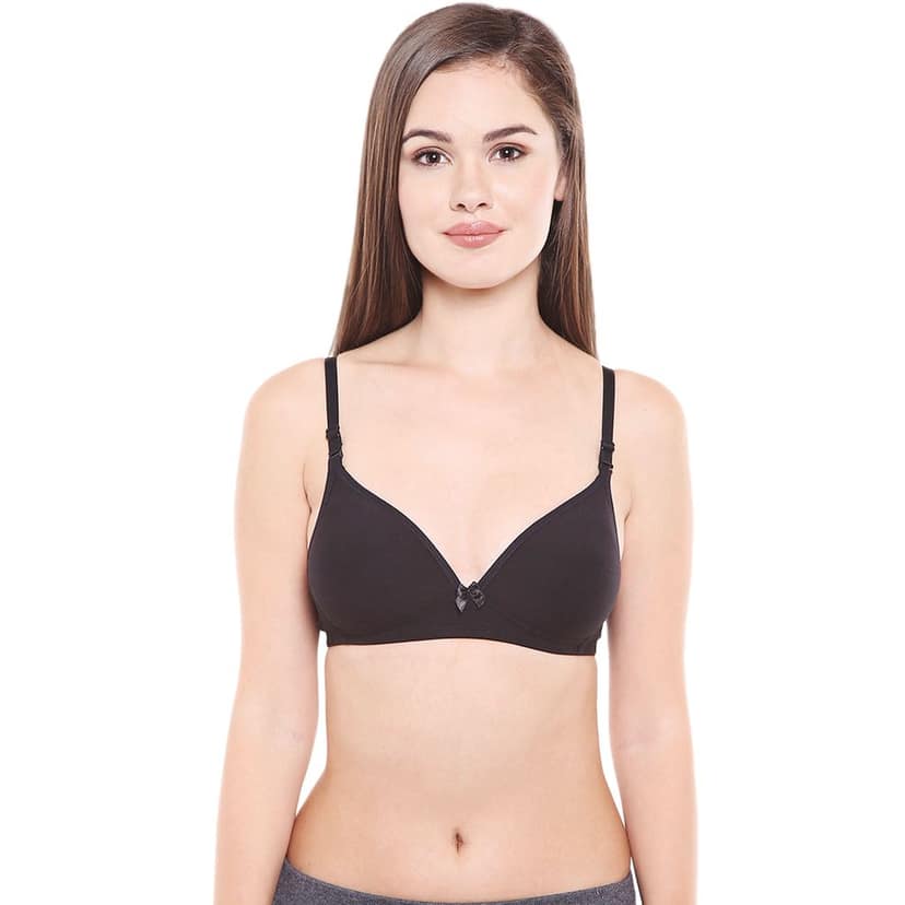 Bodycare Polycotton Padded Non wired Tshirt Bra-Pack of 3 view 2