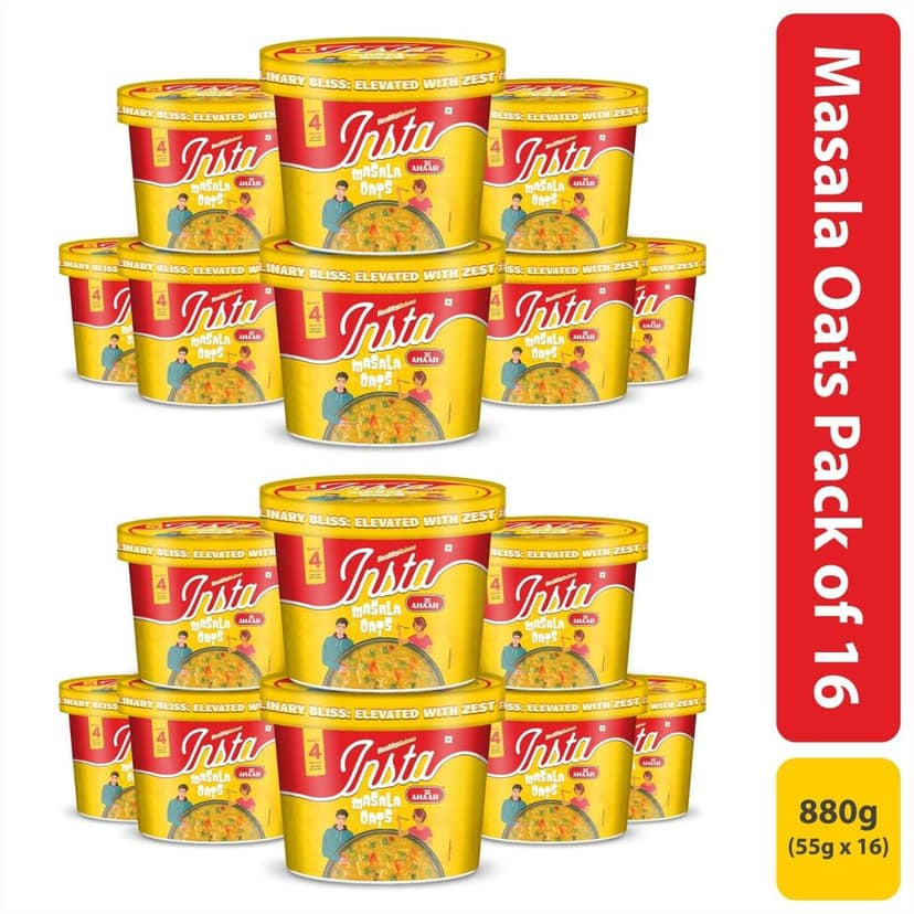 Insta Ahaar Masala Oats - Cup 55g | Ready-to-Eat | Instant Snack view 2