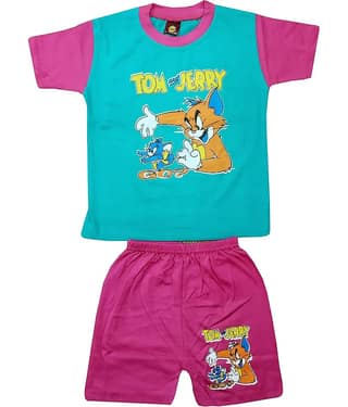 Baby Boys Casual T-shirt Shorts (Green)