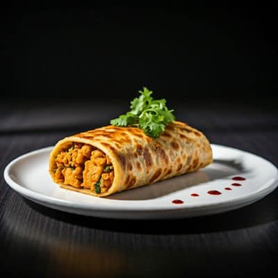 Chicken Roll in Malabar Parotta