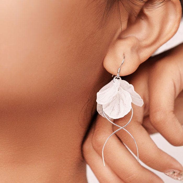 Silver Winter Garden Earrings view 2