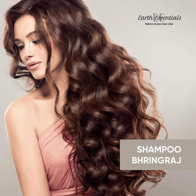 Herbal shampoo with Bringraj SLS-free Natural Bringraj shampoo Best herbal shampoo for hair Organic Bringraj hair care view 4