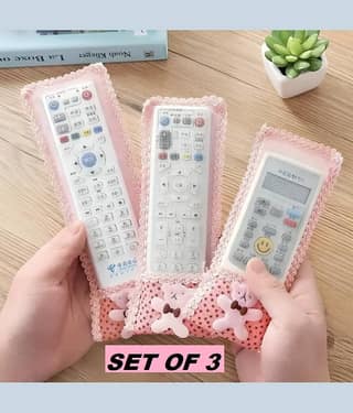 Multi Deal Set of 3 Poly-Cotton Multi Remote Control Cover