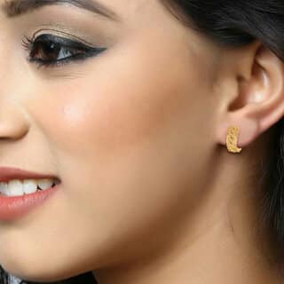 Vivastri Stylish Alloy Gold Plated Bali Earrings for Women & Girls [VIVA2551ERG] view 2