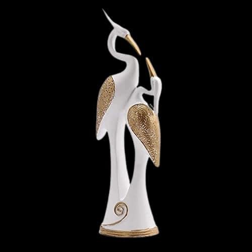 Handcrafted Swan Pair Statues for Romantic Home Decor and Tabletop Showpiece view 2