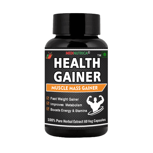 Medinutrica Mass Weight Gainer Powder | Improved Stamina & Strength| Enhanced Atheletic Performance-60 Capsules view 2