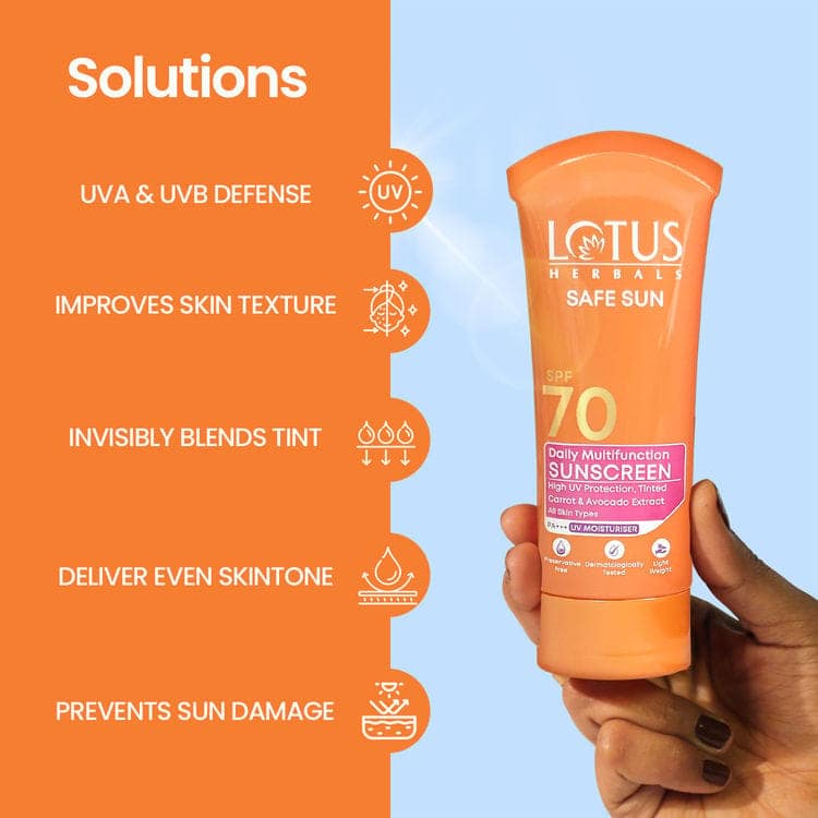 Lotus Herbals Safe Sun Daily Multi-Function Sunscreen SPF 70 PA+++ (60gm) view 3