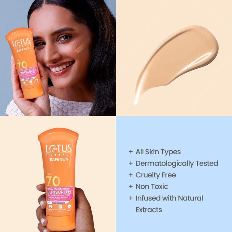 Lotus Herbals Safe Sun Daily Multi-Function Sunscreen SPF 70 PA+++ (60gm) view 7