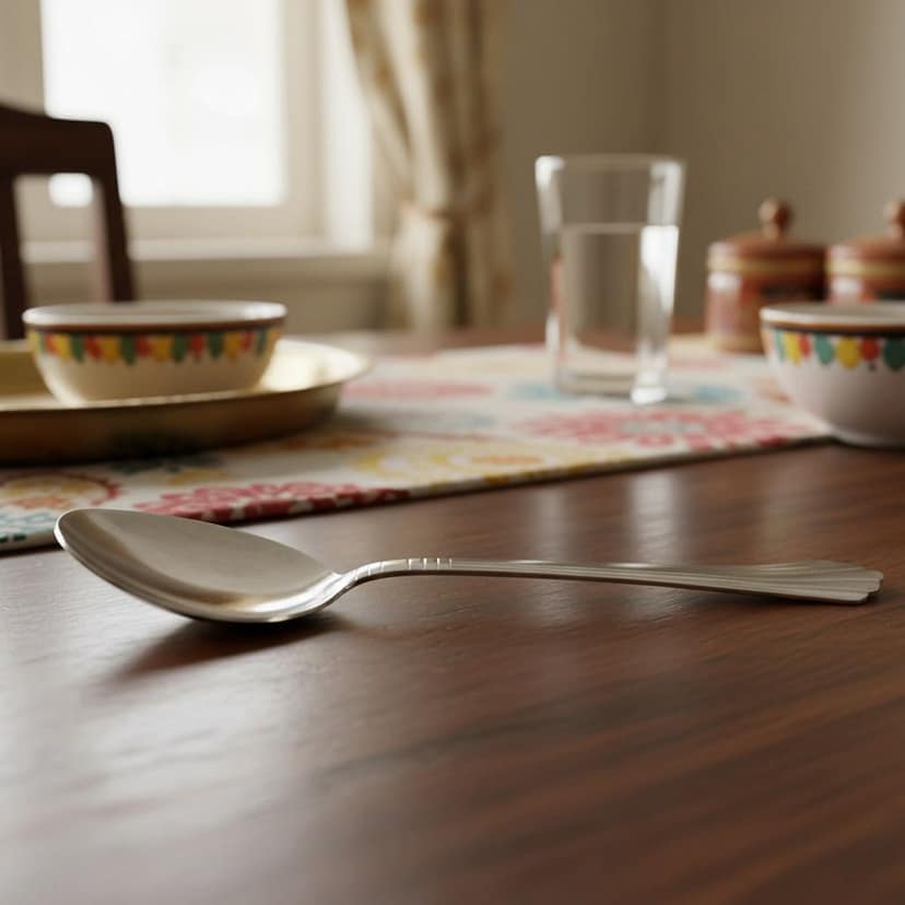 Stainless Steel Dessert Spoon Elegant Dining Spoon (SMAS087 C)