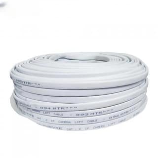 Cat 6 Cable, Lift Cable , Flat CCTV Cable , Durable and High Strength CCTV Cable for Elevator Systems -90M (Coil Pack)
