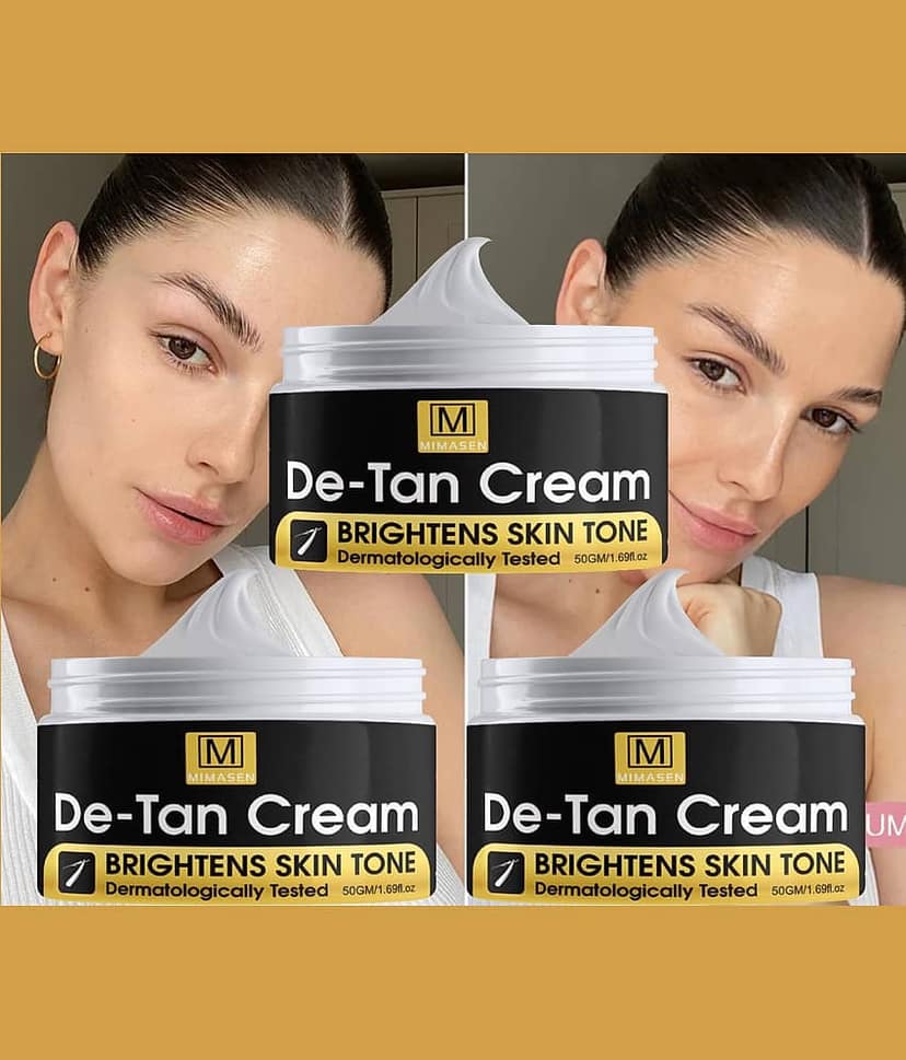 KURAIY Pure De-Tan Body and Face Tan Removal Cream With Milk and Honey Extract Pack Of 3