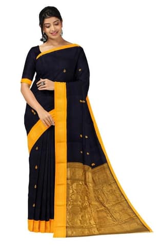 APCO Handloom - Women's Rahajmundry Pure Cotton Grey Handloom Saree (Angara Handloom Saree) 90