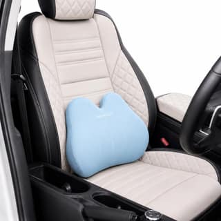 Grin Health Memory Foam Back Cushion for Lumbar Support & Back Pain Relief | Backrest for Car Seat, Office Chair | Orthopedic Cushion for Driving, Travel Backrest Pillow | Small, Universal Fit Grin Health Memory Foam Back Cushion for Lumbar Support & Bac