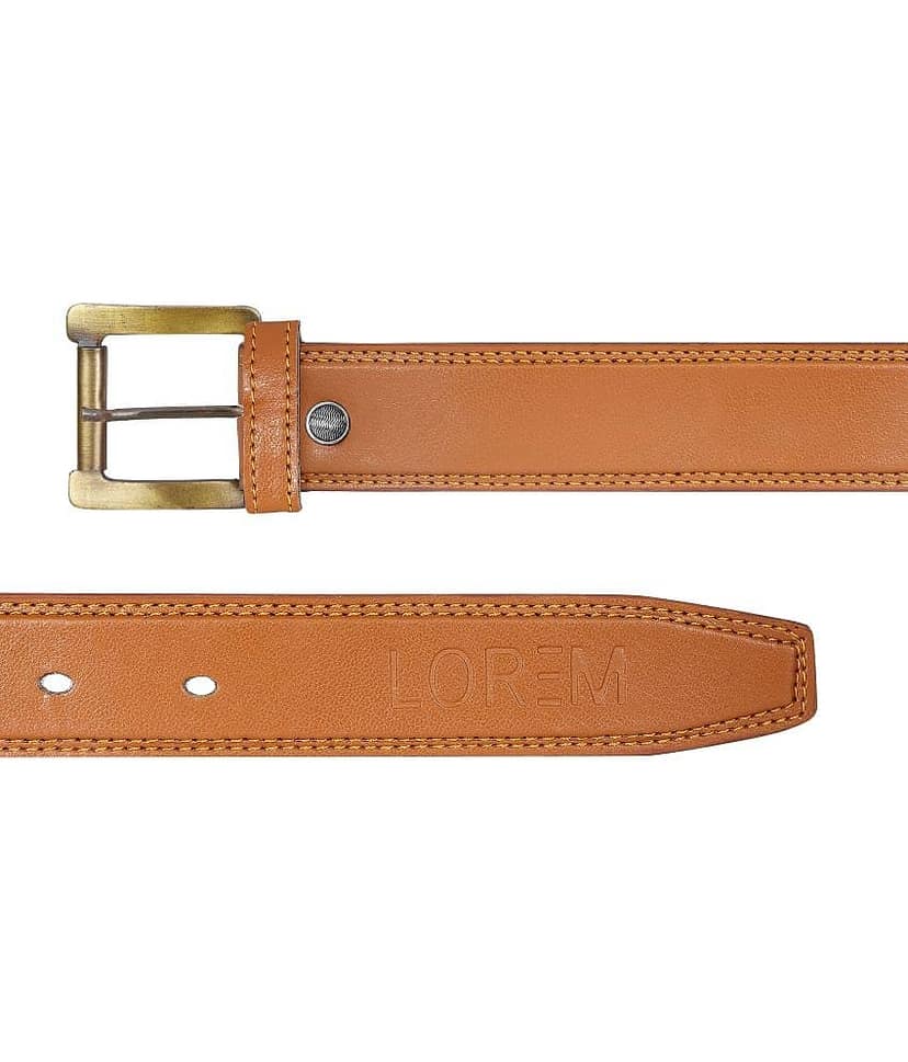 Lorem - Orange Synthetic Men's Formal Belt ( Pack of 1 ) view 2