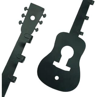 Ruwa Stylish Wall Key Holder Metal - Model Black Guitar view 2