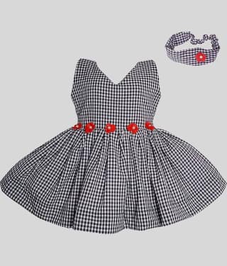 harshvardhanmart.com Pack of 1 Baby Girls 100% Cotton Frock ( Blue )