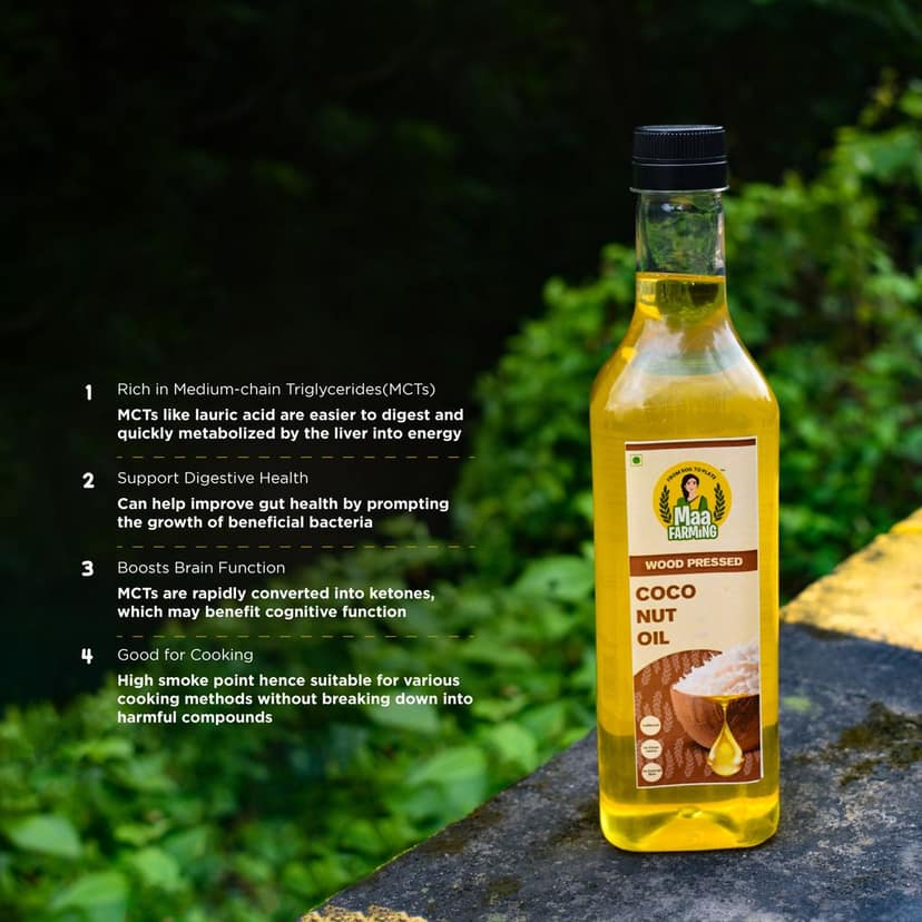 Maa Farming Wood Pressed Coconut Oil- 1L view 4