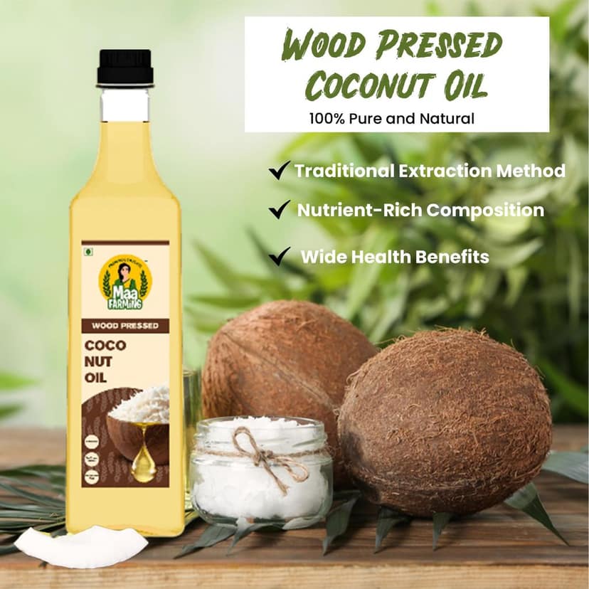 Maa Farming Wood Pressed Coconut Oil- 1L view 6