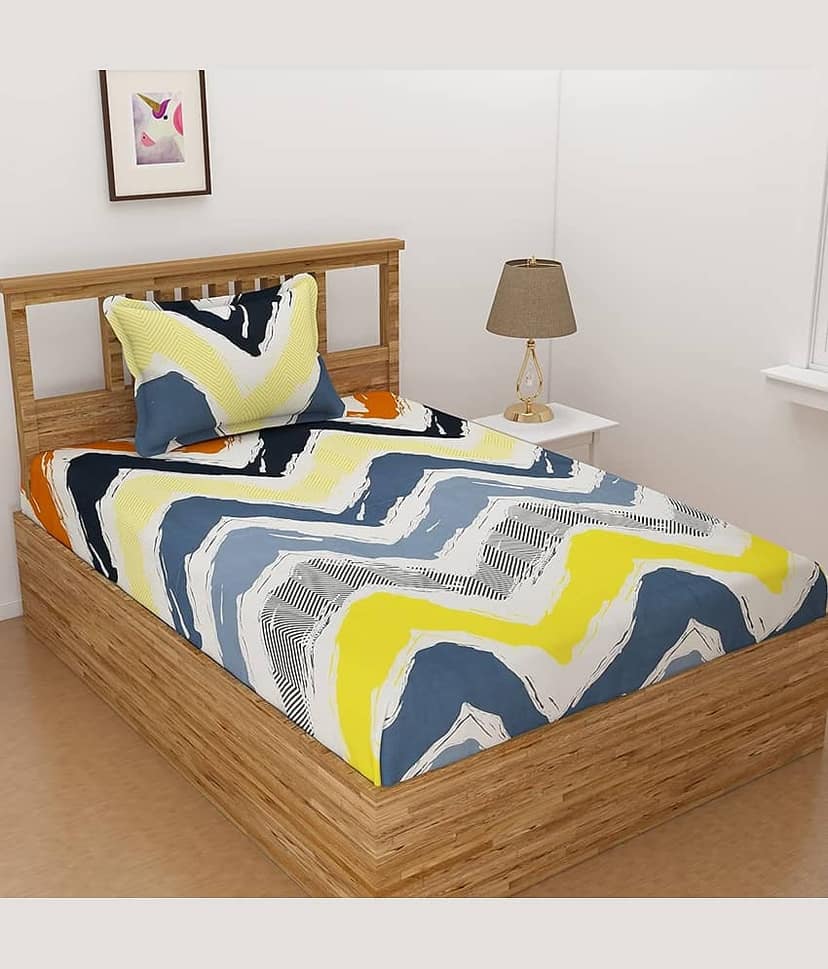 Apala Microfiber Single Bedsheet ( Multicolor )