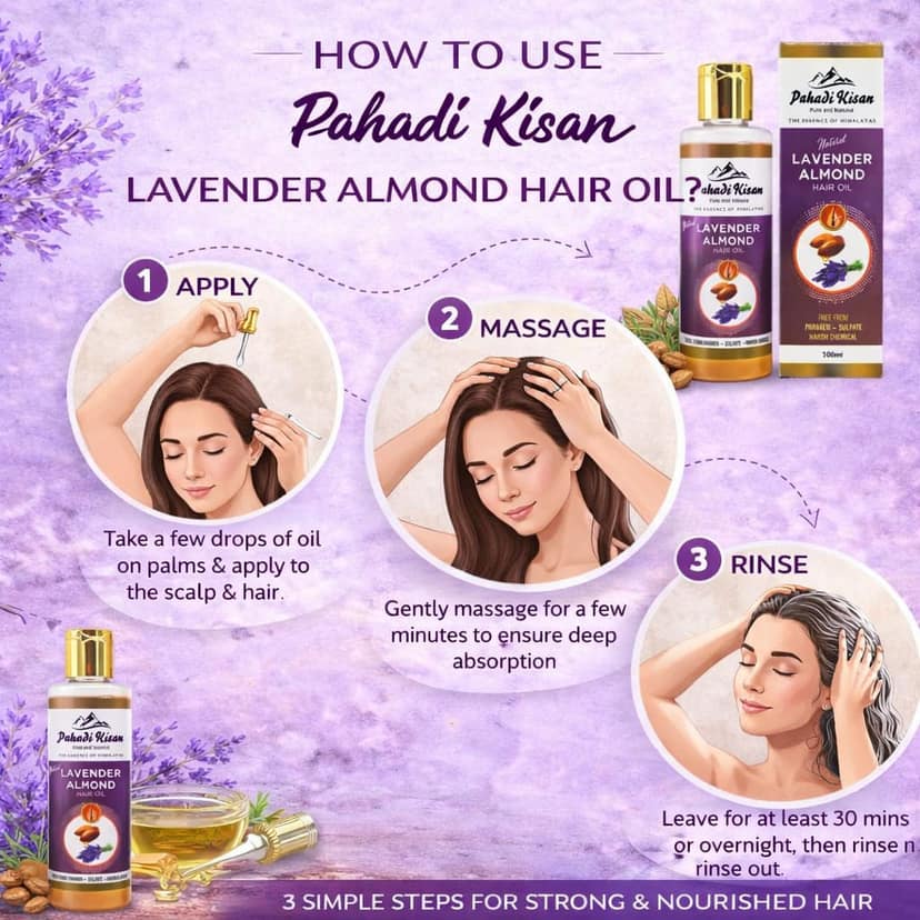 Lavender Almond Hair Oil 100 ml view 3