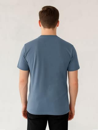 Cotton Royal Blue Plain Round neck T-Shirt