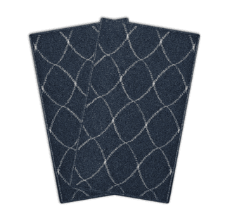 Homitecture Premium 40 x 60 cm Doormats with Anti-Skid Backing - Non-Slip Indoor/Outdoor Entrance Mat - Durable Mats - Ideal for Home/Office (Blue Cross, Pack of 2)