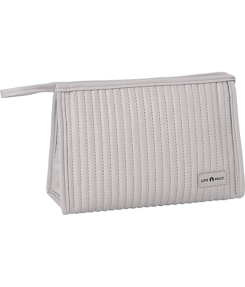 Jewellery Organiser PU Leather Zipper Portable Storage Box with Divider Container