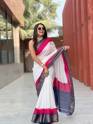 Dola Silk Saree with Jacquard Border