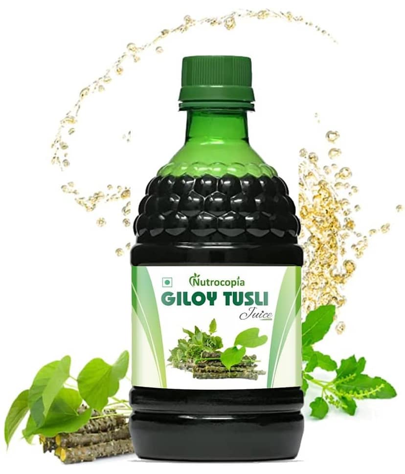 NUTROCOPIA Giloy Tulsi, Aloevera & Amla Juice for Healthy hair Pack of 3 of 400 ML(1200 ML) view 2